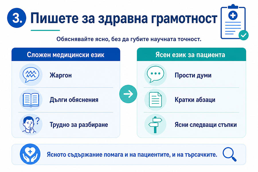 Пишете за здравна грамотност, без да опростявате прекалено науката 10 Пишете за здравна грамотност, без да опростявате прекалено науката