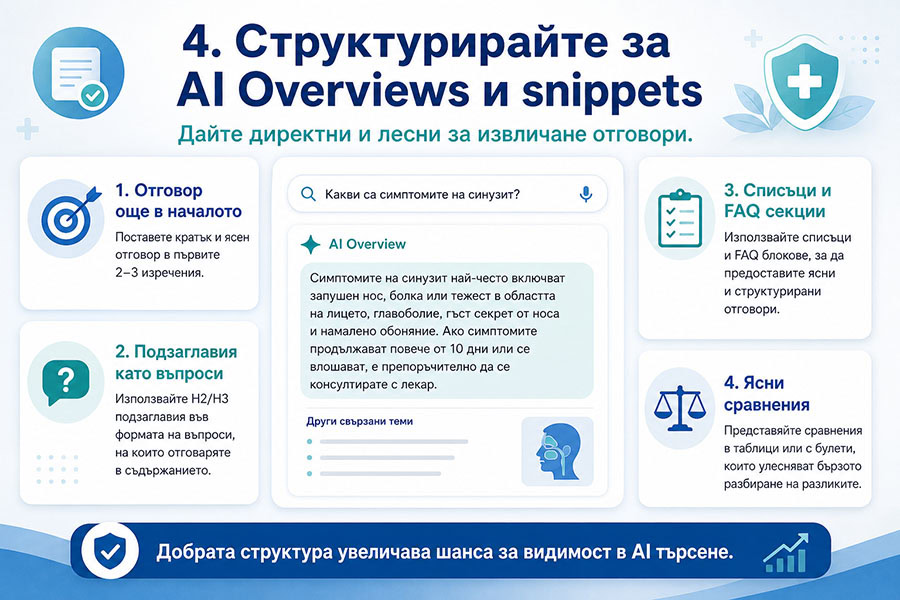 Структурирайте страниците за featured snippets и AI Overviews 11 Структурирайте страниците за featured snippets и AI Overviews